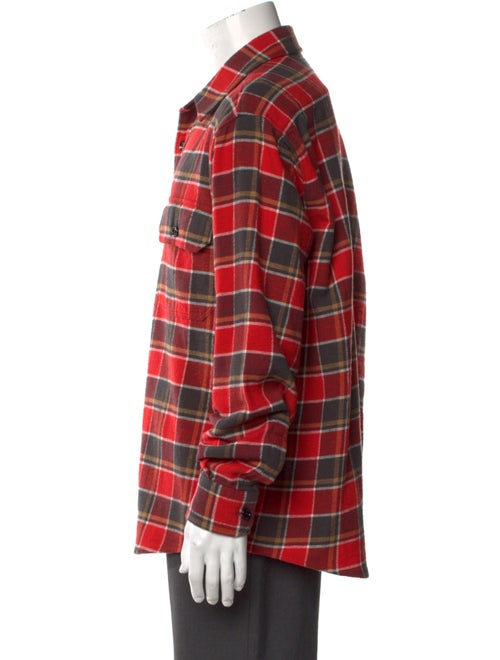 Celine Plaid Print Long Sleeve Shirt