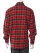 Celine Plaid Print Long Sleeve Shirt