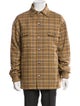 Celine Wool Plaid Print Utility Jacket