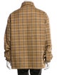 Celine Wool Plaid Print Utility Jacket