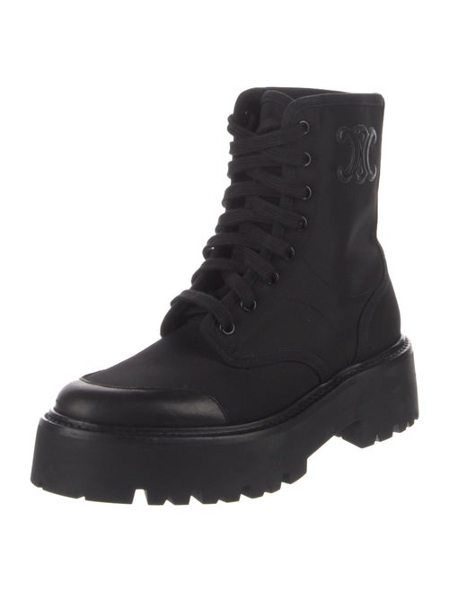 Celine Triomphe Canvas Combat Boots