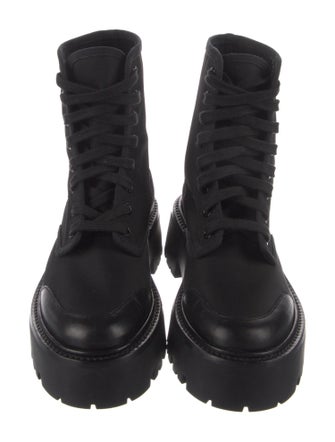 Celine Triomphe Canvas Combat Boots
