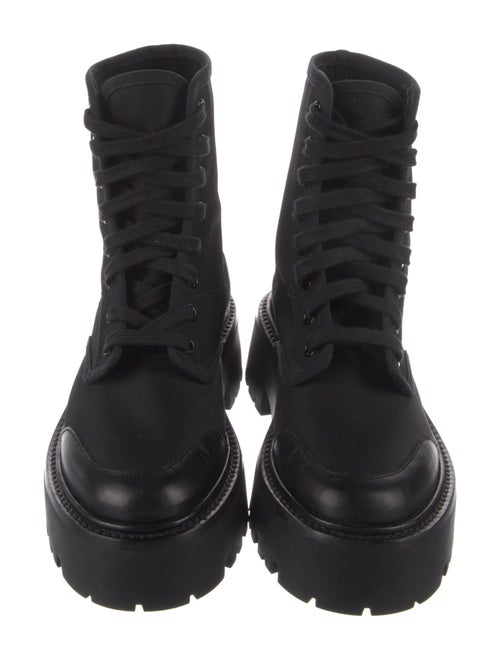 Celine Triomphe Canvas Combat Boots