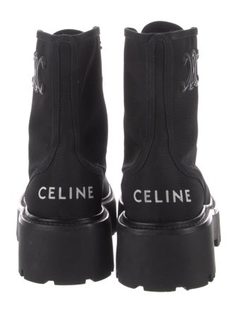 Celine Triomphe Canvas Combat Boots