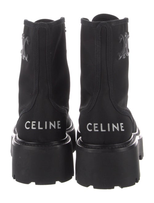 Celine Triomphe Canvas Combat Boots