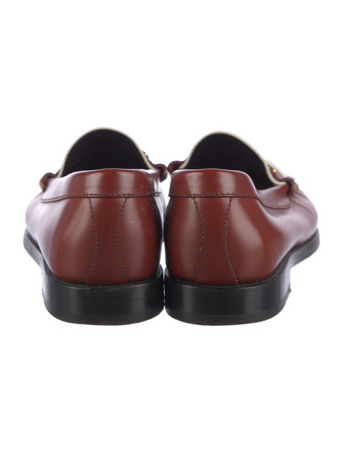 Celine Leather Fringe Trim Accent Loafers