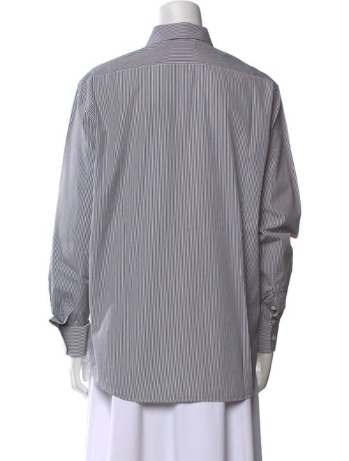 Celine Striped Long Sleeve Button-Up Top