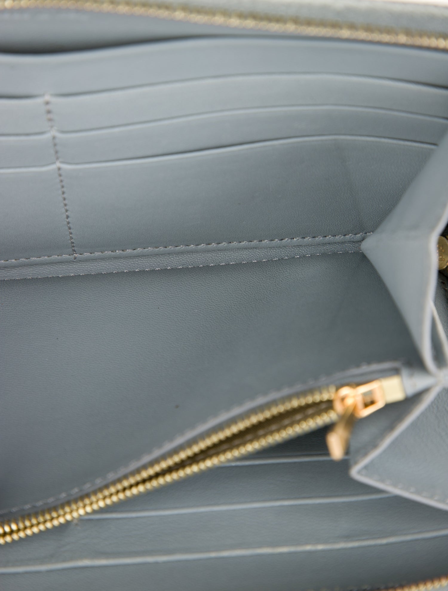 Celine Large Bicolor Multifunction Leather Continental Wallet