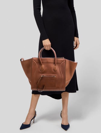 Celine Leather Luggage Phantom Medium