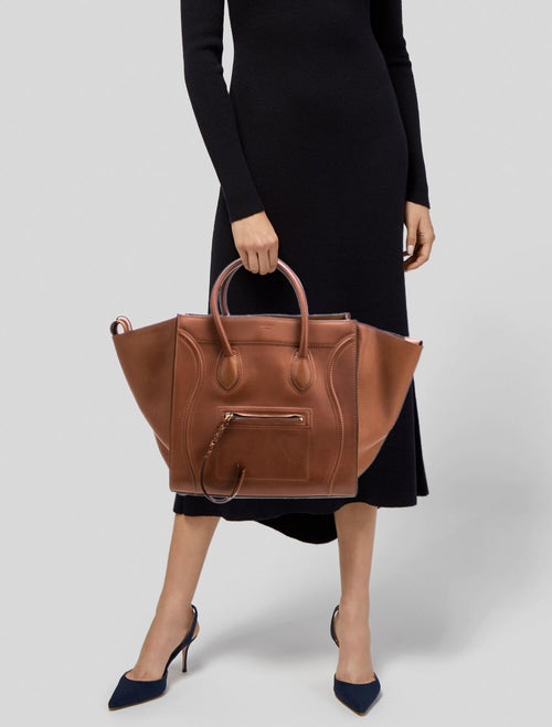 Celine Leather Luggage Phantom Medium