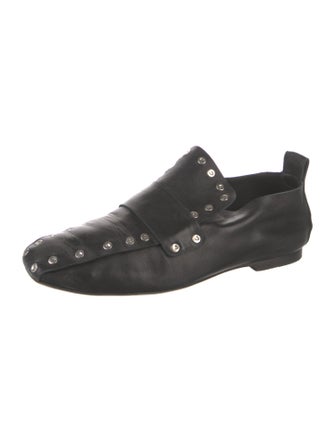 Celine Leather Studded Accents Loafers