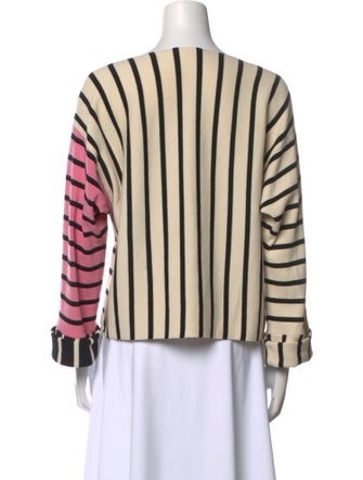 Celine Striped Bateau Neckline Top
