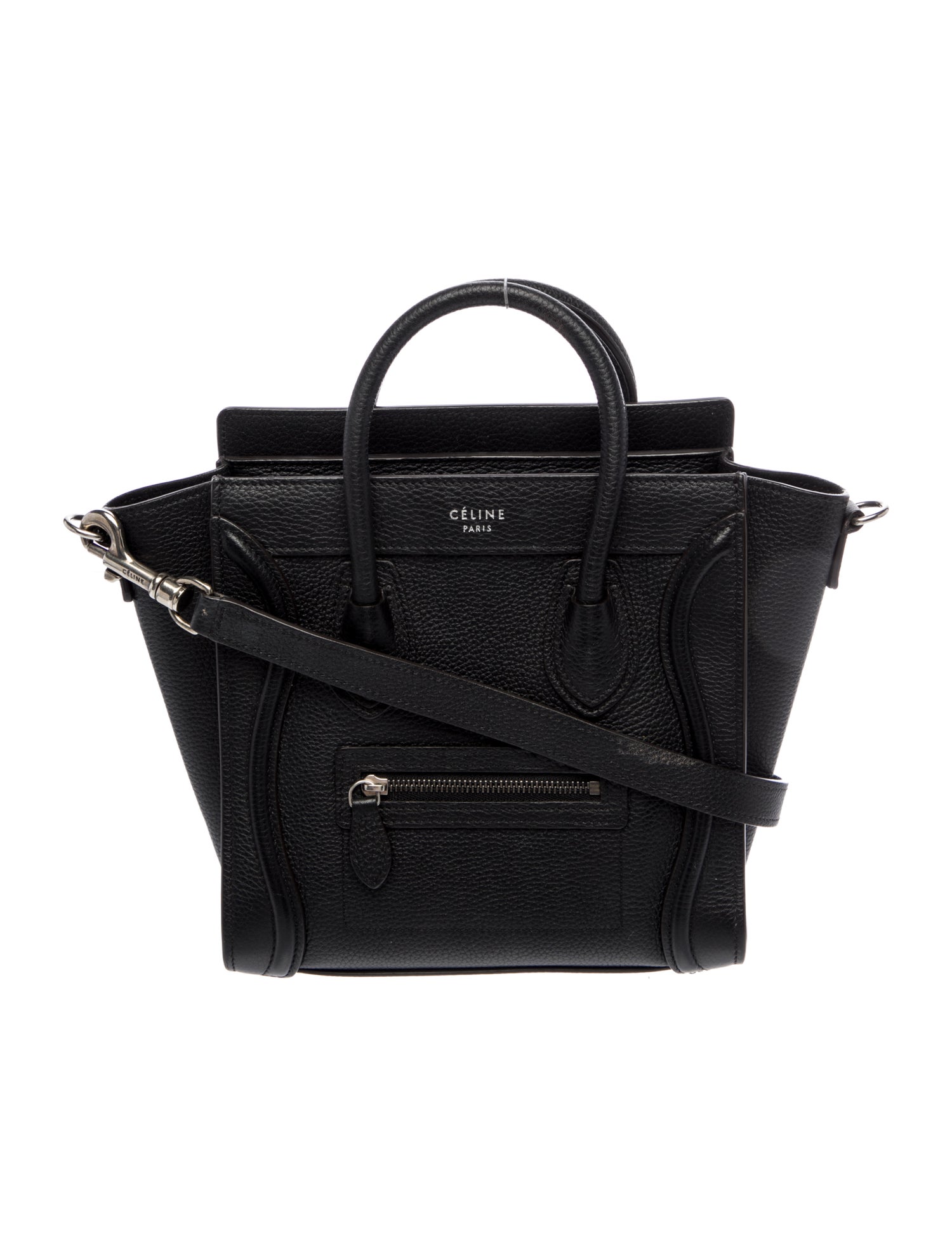 Celine Leather Top Handle Bag Nano