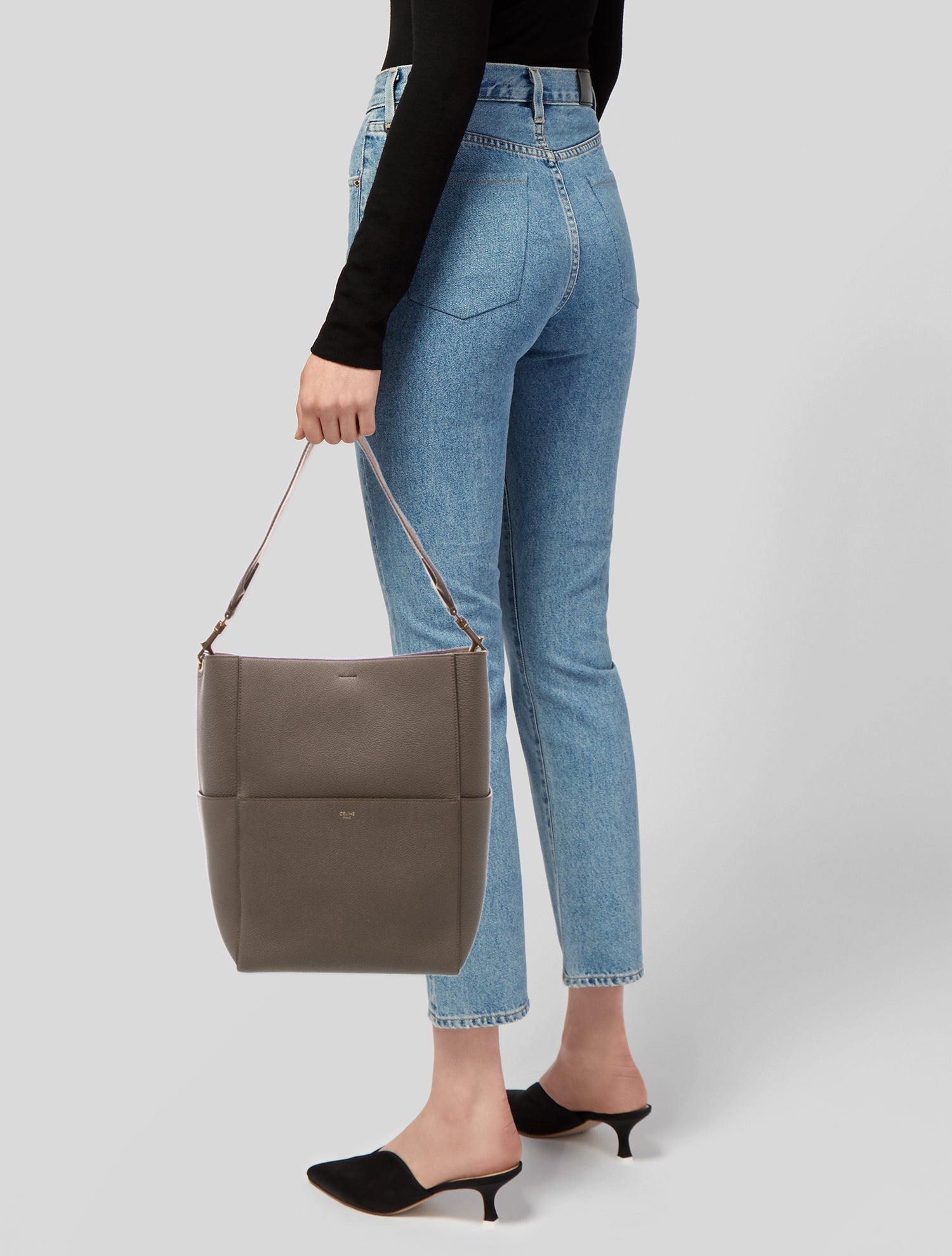 Celine Leather Seau Sangle 2022