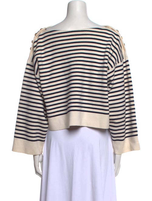 Celine 2022 Striped Cropped Sweater