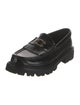 Celine Leather Fringe Trim Accent Loafers