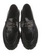 Celine Leather Fringe Trim Accent Loafers