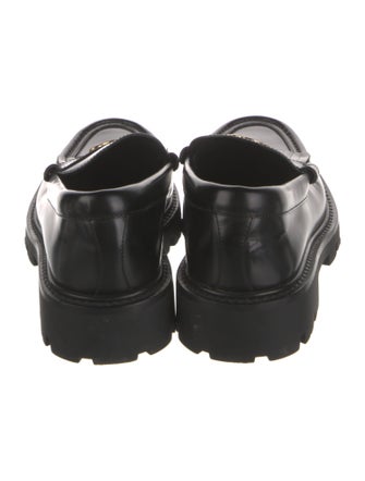 Celine Leather Fringe Trim Accent Loafers