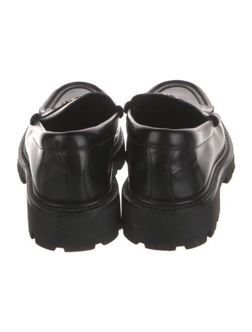 Celine Leather Fringe Trim Accent Loafers