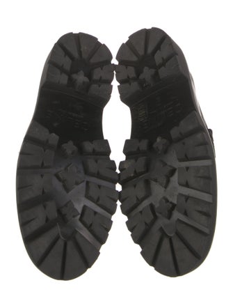 Celine Leather Fringe Trim Accent Loafers