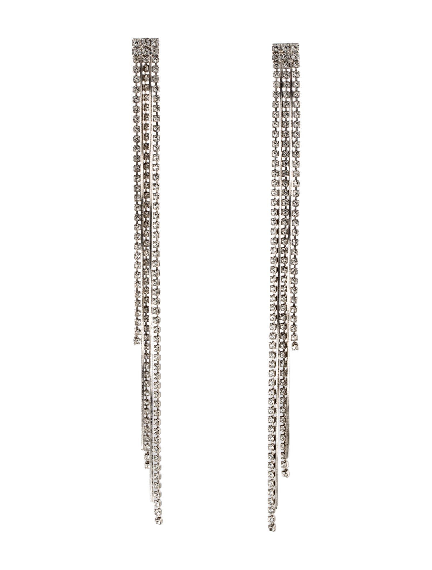 Celine Crystal Fringe Tassel Earrings