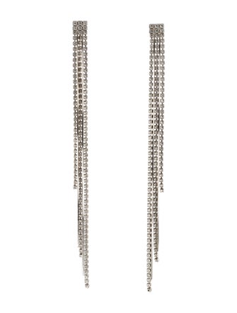 Celine Crystal Fringe Tassel Earrings