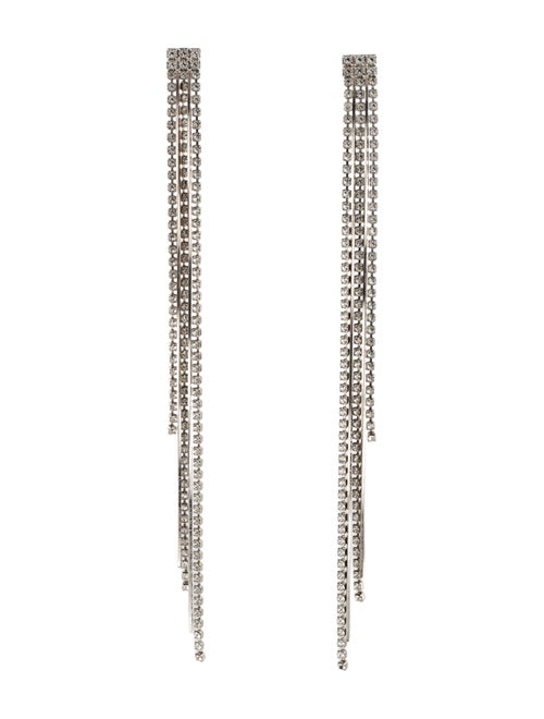 Celine Crystal Fringe Tassel Earrings