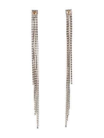 Celine Crystal Fringe Tassel Earrings