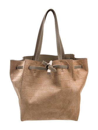 Celine Embossed Leather Cabas Phantom Small