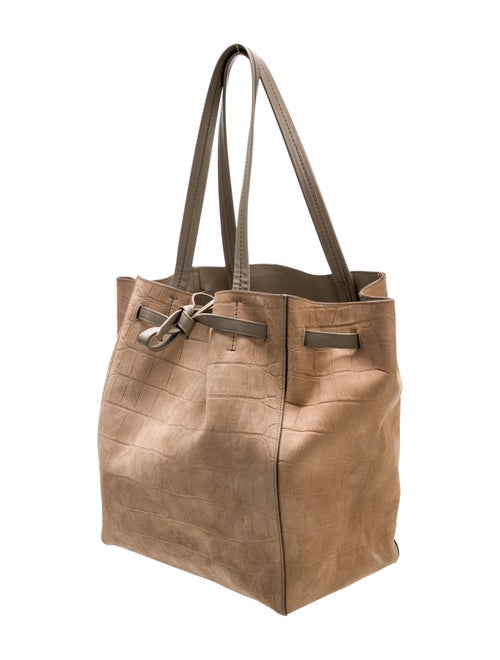 Celine Embossed Leather Cabas Phantom Small