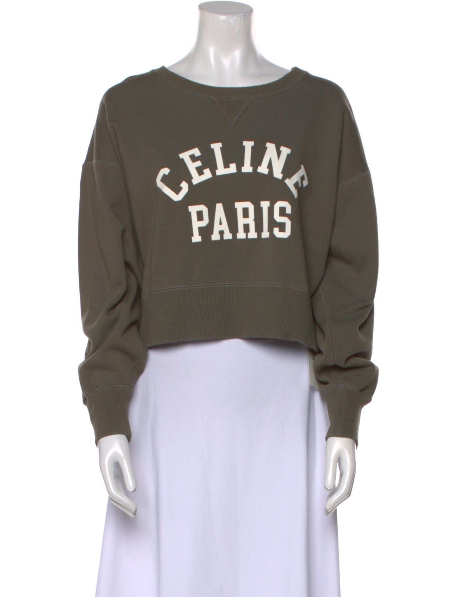 Celine Logo Print Pullover Graphic Print Sweatshirt