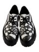 Celine Leather Plaid Print Sneakers
