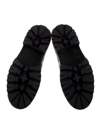 Celine Leather Plaid Print Sneakers