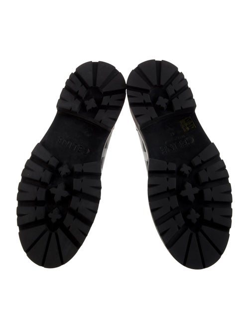 Celine Leather Plaid Print Sneakers