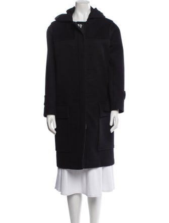 Celine Virgin Wool Faux Fur Coat