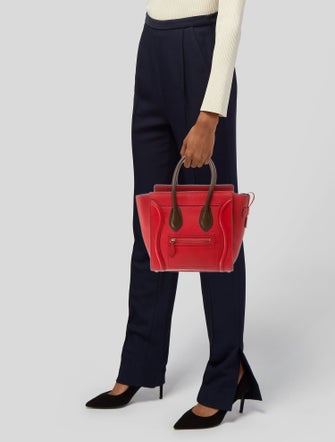 Celine Leather Luggage Micro