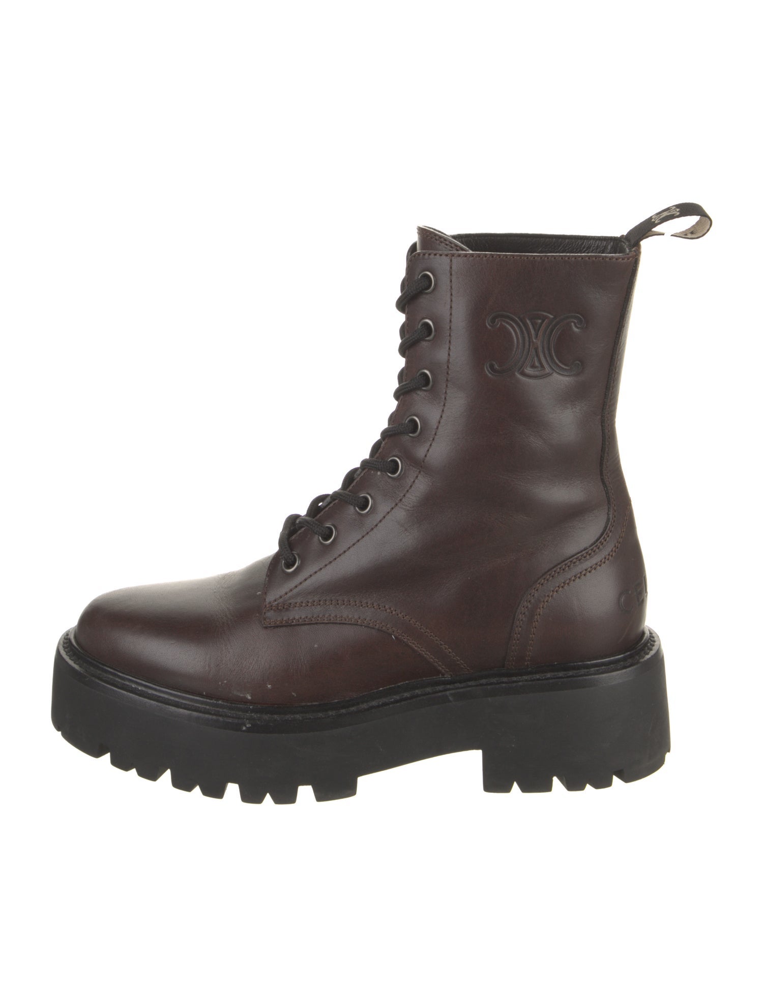 Celine Leather Combat Boots