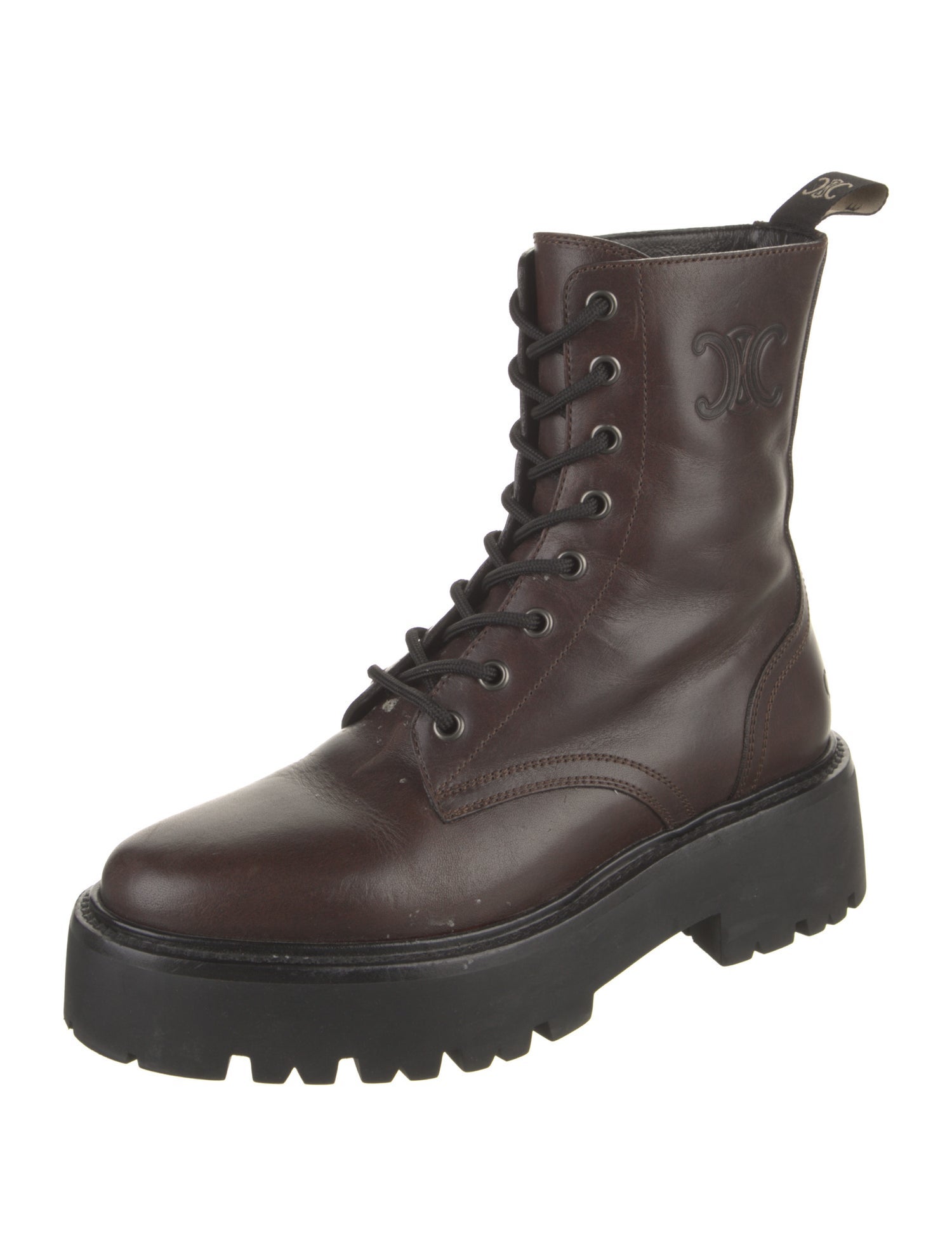 Celine Leather Combat Boots
