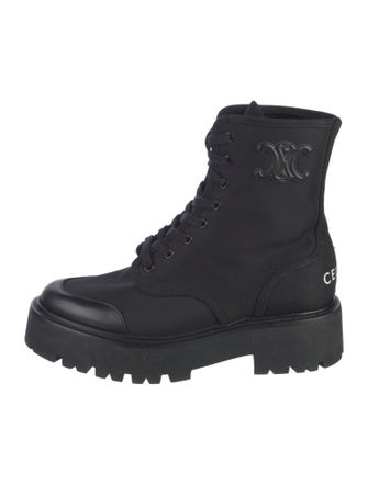 Celine 2023 Bulky D Up Shiny Bull Combat Boots