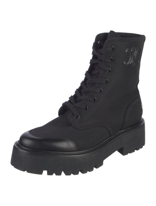 Celine 2023 Bulky D Up Shiny Bull Combat Boots