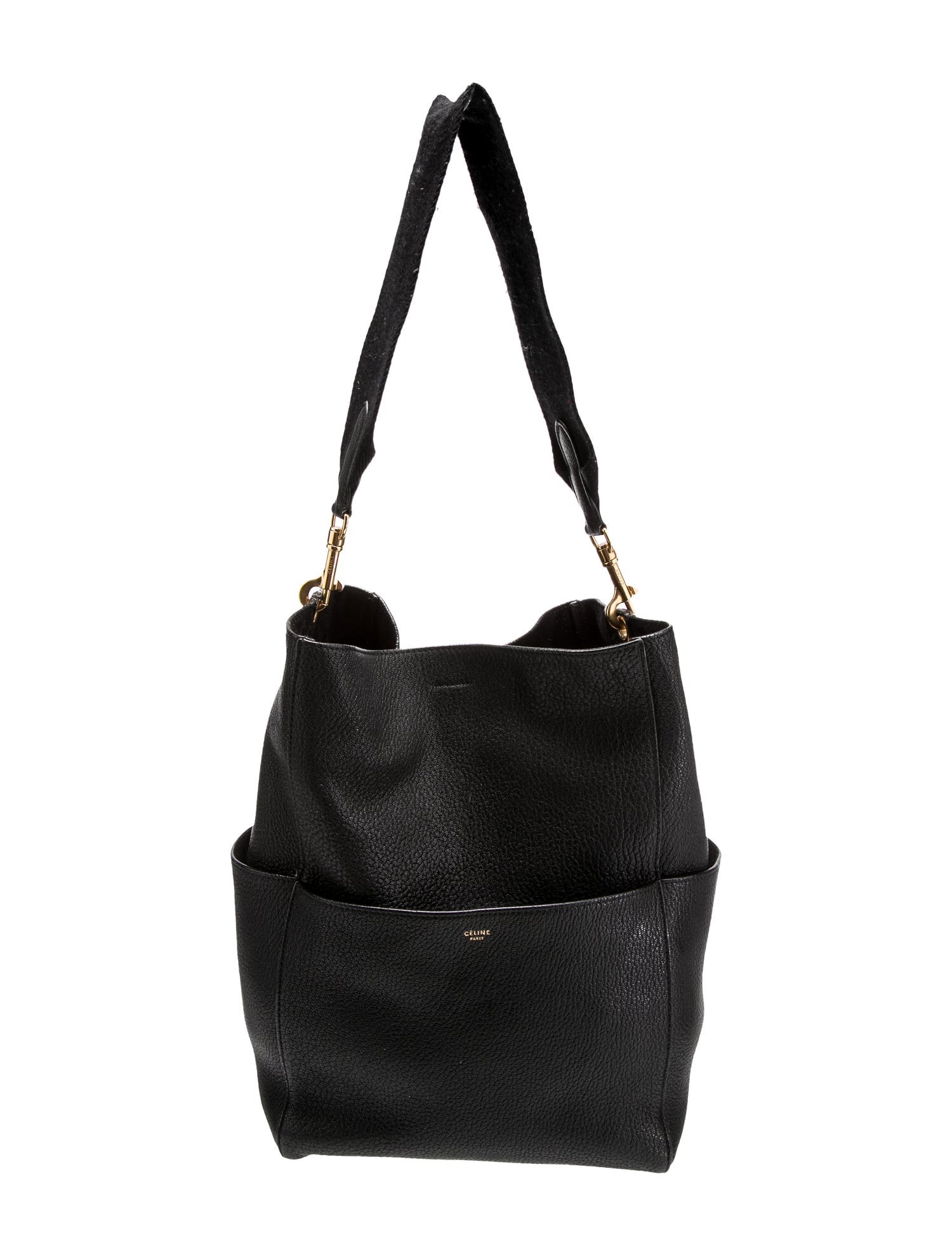 Celine Leather Seau Sangle