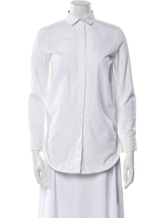 Celine Three-Quarter Sleeve Button-Up Top