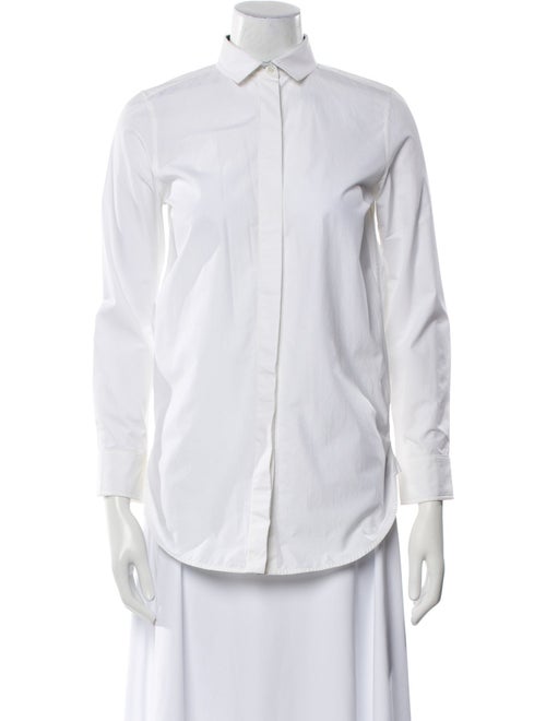 Celine Three-Quarter Sleeve Button-Up Top