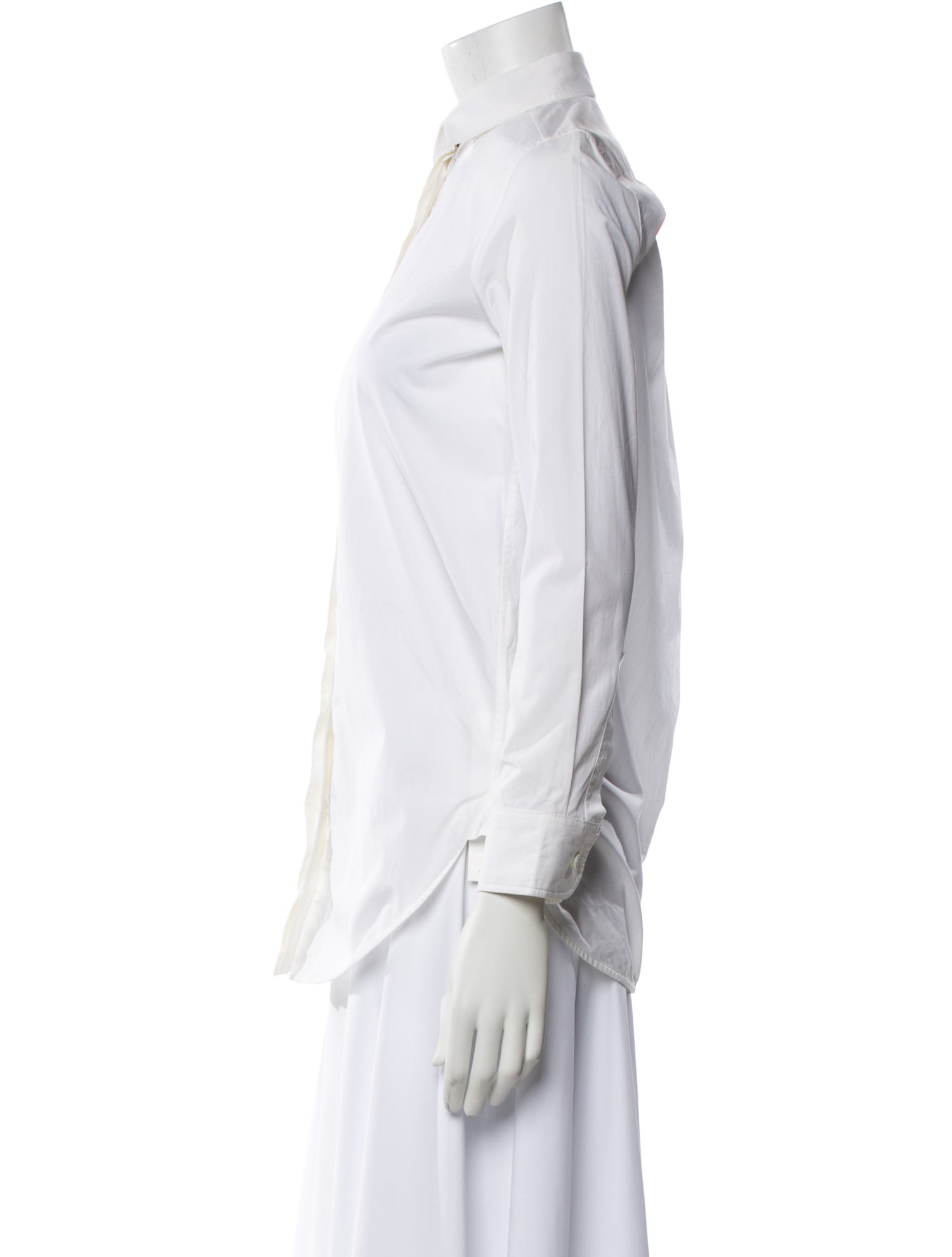 Celine Three-Quarter Sleeve Button-Up Top