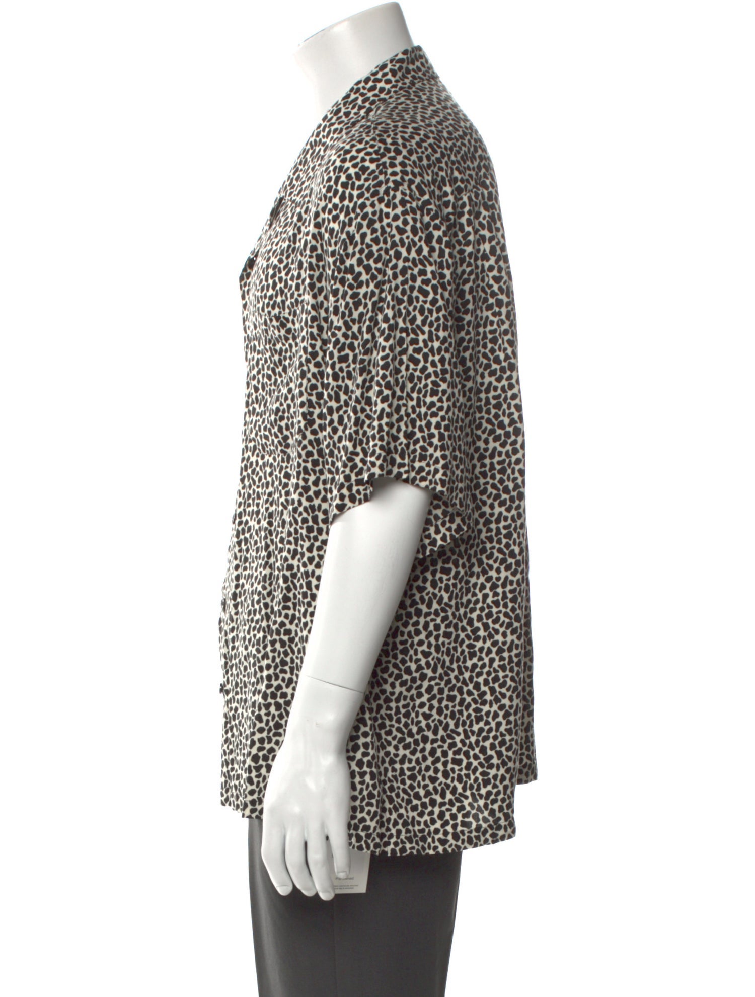 Celine Animal Print Short Sleeve Shirt