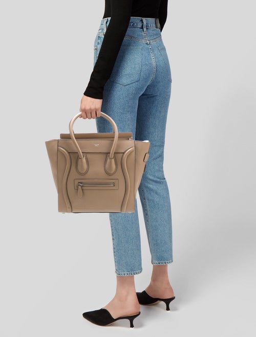 Celine Leather Luggage Micro