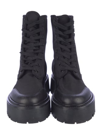 Celine Canvas Combat Boots