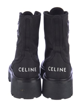 Celine Canvas Combat Boots