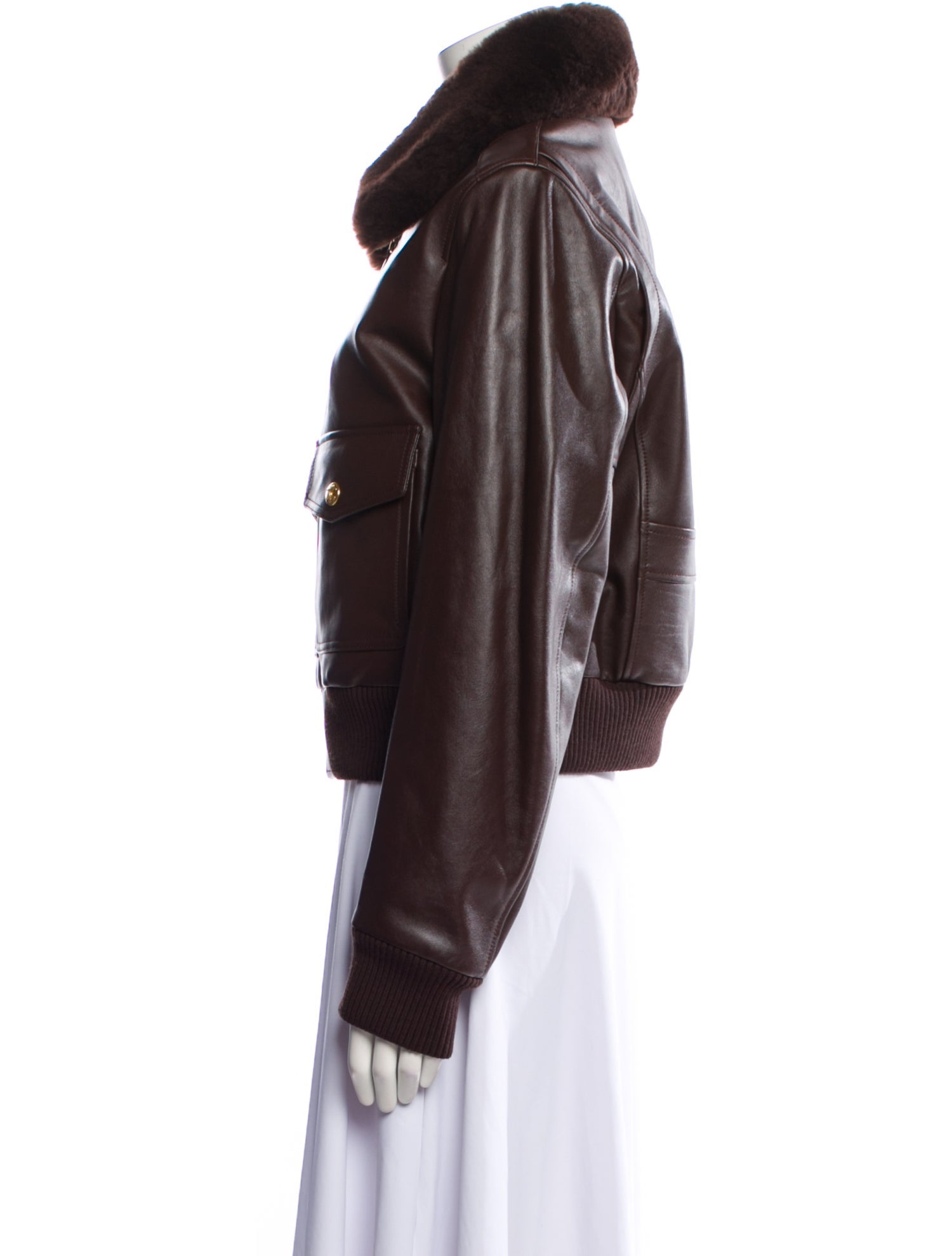 Celine Leather Fur Jacket w/ Tags