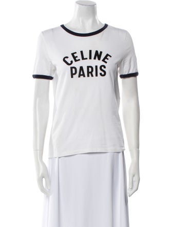 Celine Graphic Print Crew Neck T-Shirt